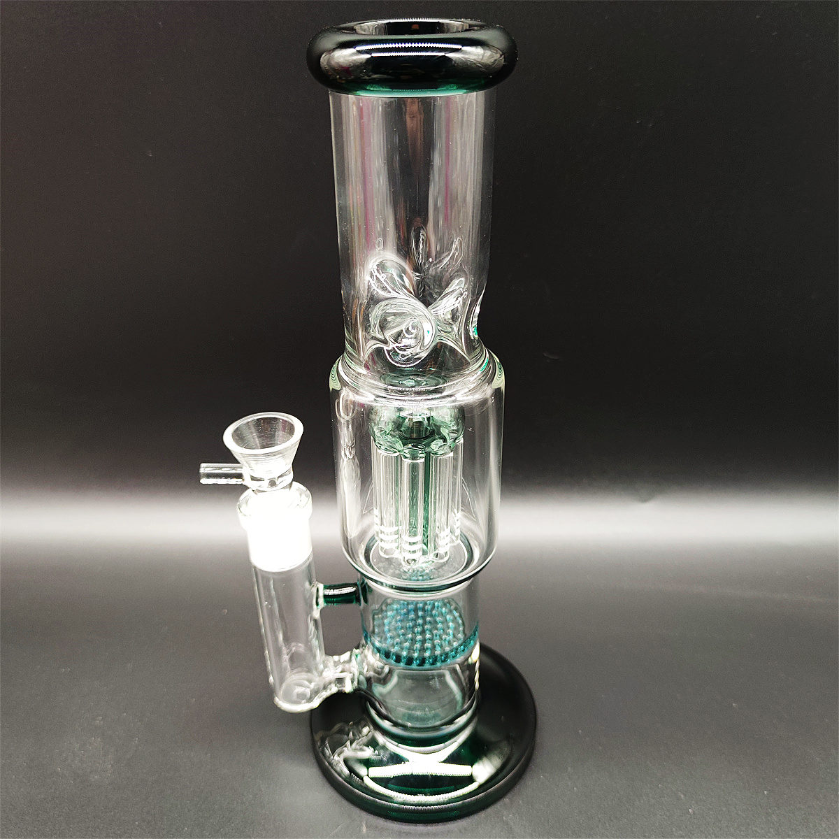 2023 12 Inch Glass Heady Bong JellyFish Filter Teal Black MultiOil Rigs Dab Rig Smoking Water Pipes Cyclone Glass Bongs 18MM