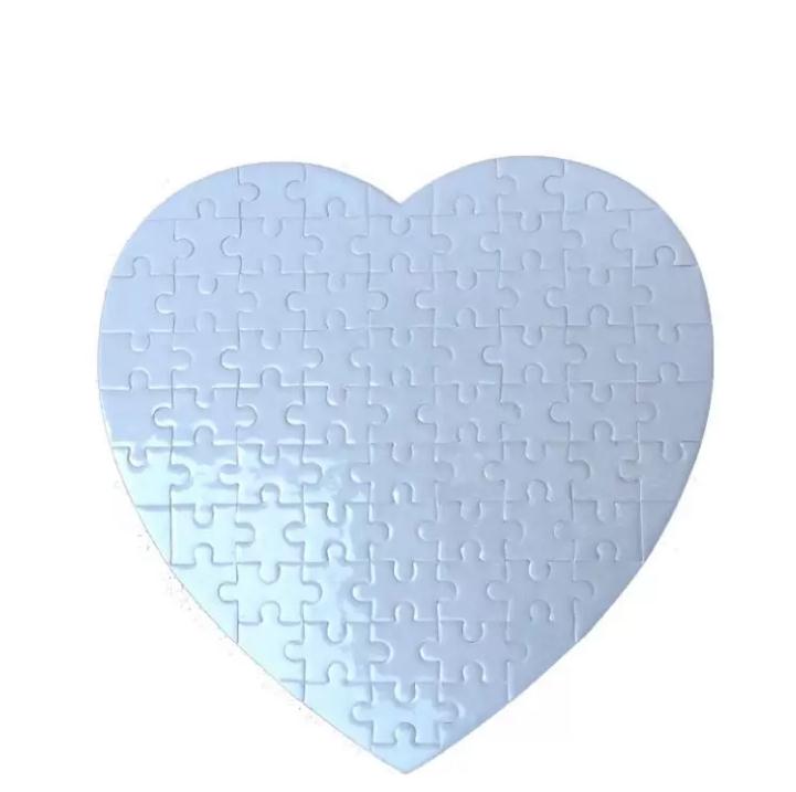 Feest gunst cadeau blanco hartvormige puzzels sublimatie lege plekken parel jigsaw diy puzzel bruiloft verjaardag valentijnsdag