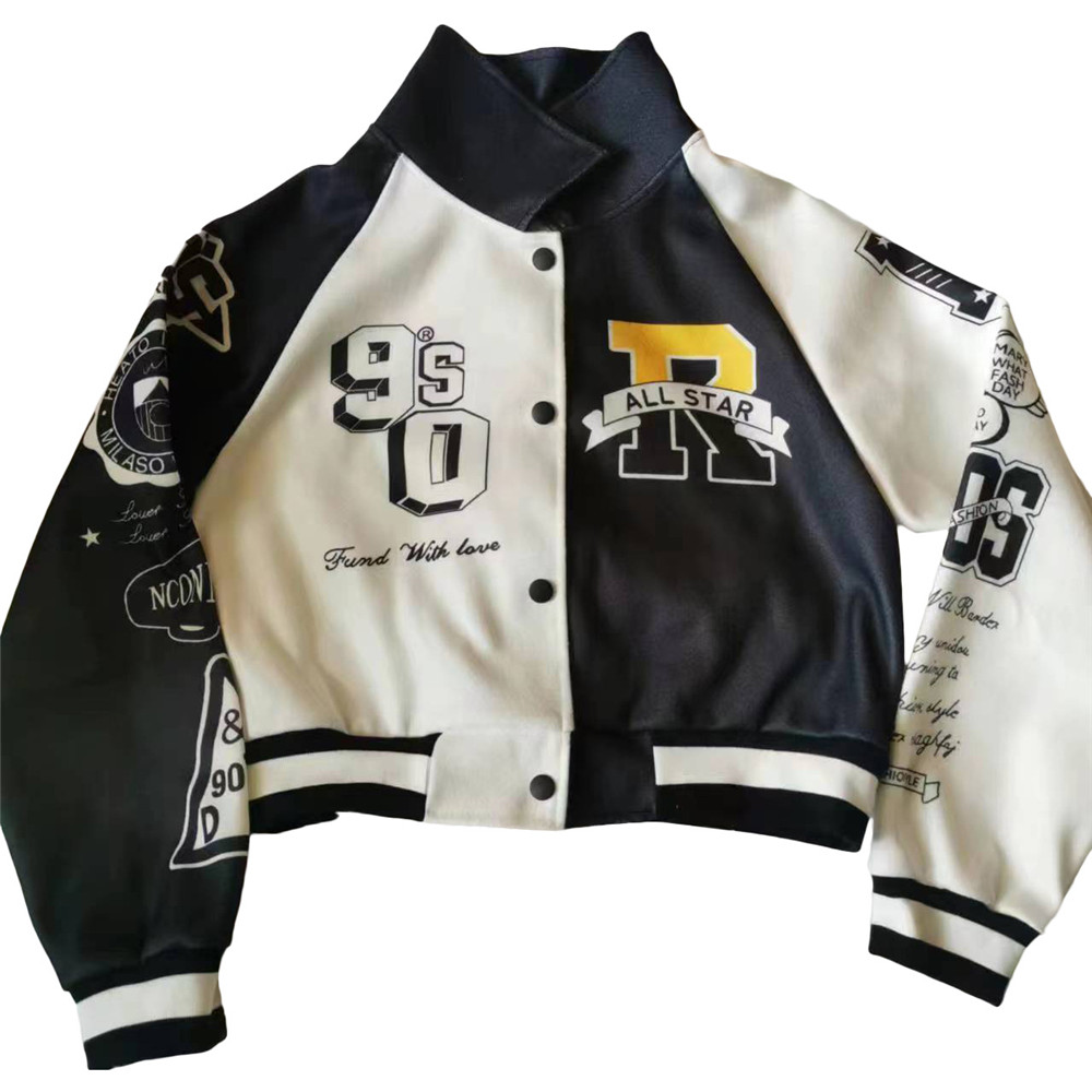 2023 Designer Marke Baseball Uniform Jacken Frauen Sommer Langarm Patchwork Mäntel Casual Einreiher Jacke Top Mode Straße Oberbekleidung Großhandel 9524-4