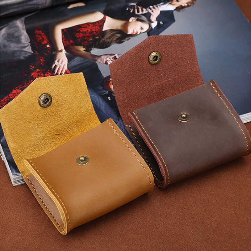 Wallets Portable PU Leather Coin Purse Vintage Design Headphone Package Data Cable Charger Storage Bag Pouch Earphone Bag Mini Wallet G230308