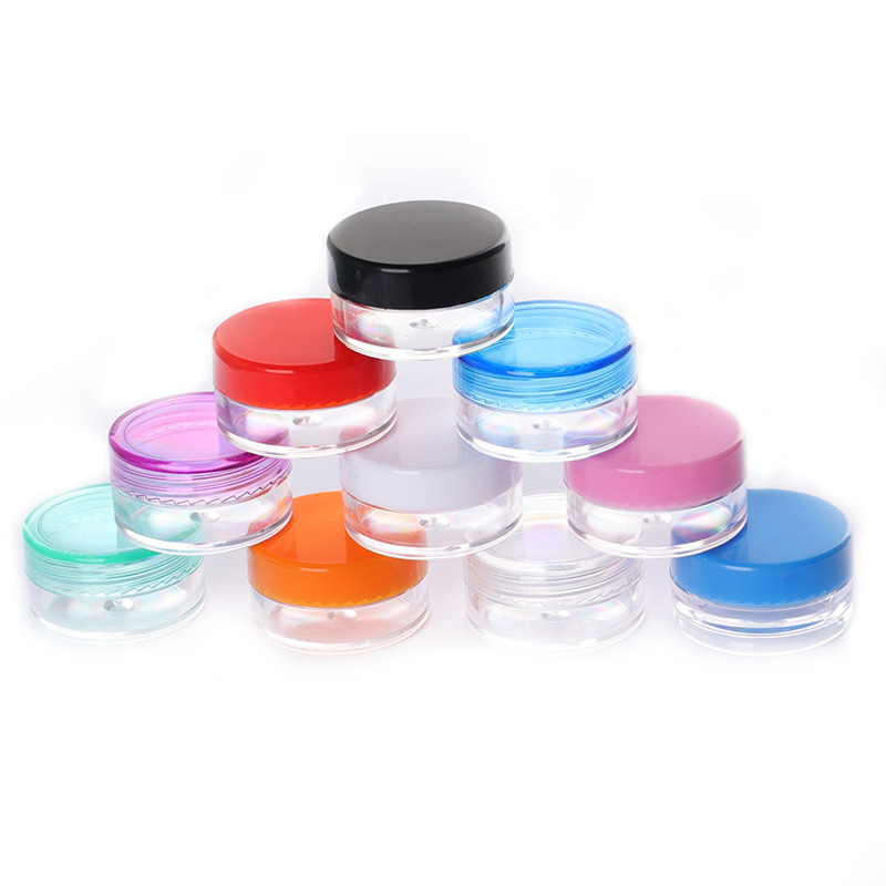 Wax Container Food Grade Plastic Boxs 3g/5g Round Bottom Storage Boxes Small Sample Bottle Cosmetic Packaging Box Bottles dh98