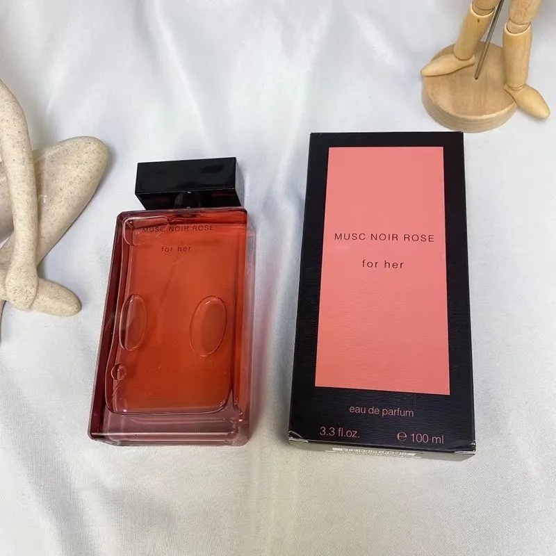 مصممة النساء العطور Musc Noir Rose لعطر EDP 100 مل 3.3 fl.oz رائحة طيبة لفترة طويلة وردة طويلة لرذاذ لها سفينت سريعة