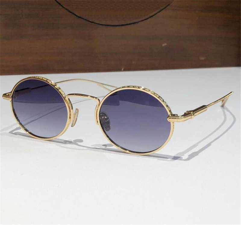 새로운 패션 디자인 라운드 선글라스 8178 절묘한 금속 프레임 빈티지 문학 스타일 하이 엔드 야외 UV400 보호 안경