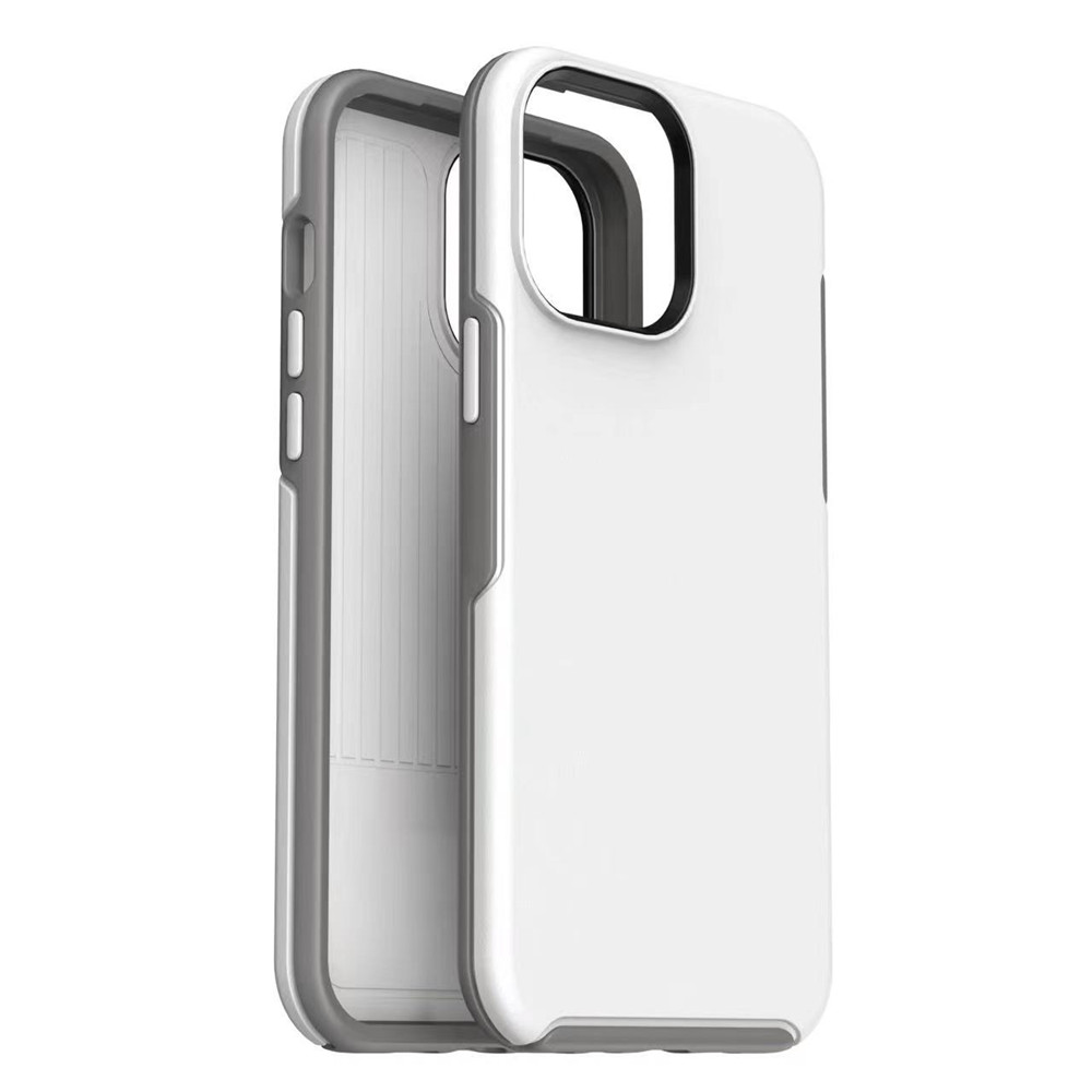 Lämpligt symmetrifodral För iPhone14pro iphone13 iphone 12/12pro max iphone 11 iphone 7 8 färgglada geometriska tvåfärgade försvarsfodral 2 i 1 fodral