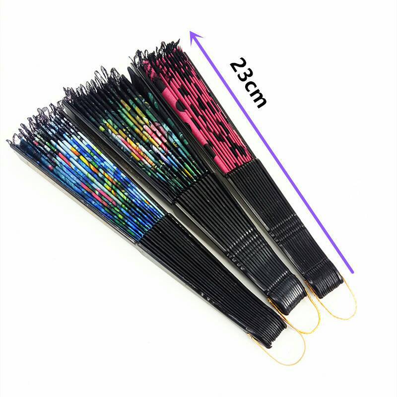 Lace Folding Fan Plastic Summer Classical Craft Show Performance Dance Fan Creative Gift