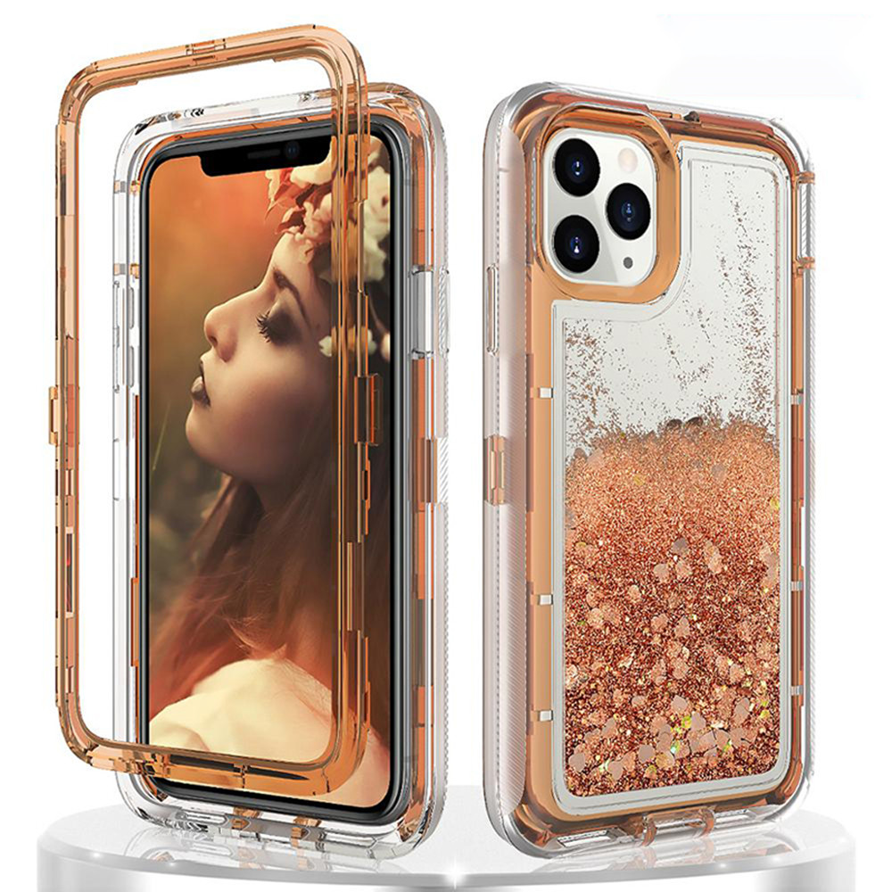 Phone Cases Quicksand For Iphone 14 Pro Max iphone 13 iphone12/12Pro XR iphone7/8 Bling Liquid Glitter Floating Defender Protective Water Flowing Cover