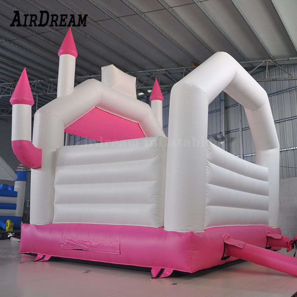 Kommersiell rosa uppblåsbar bouncy slott full pvc studshus jumper ny modell uppblåsbar hoppslott bouncer för bröllopsfest med fläkt