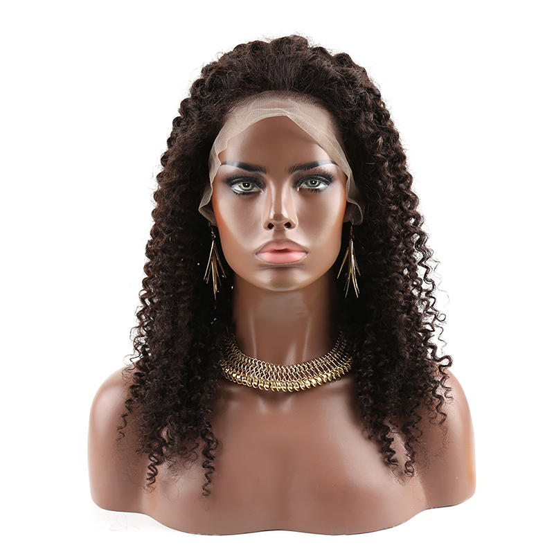 흑인 여성을위한 판매 전면 곱슬 가발 미리 사전 가공되지 않은 버진 브라질 페루 말레이시아 풀 레이스 가발 인간 머리 염색 가능한 13x6 레이스 전면 가발