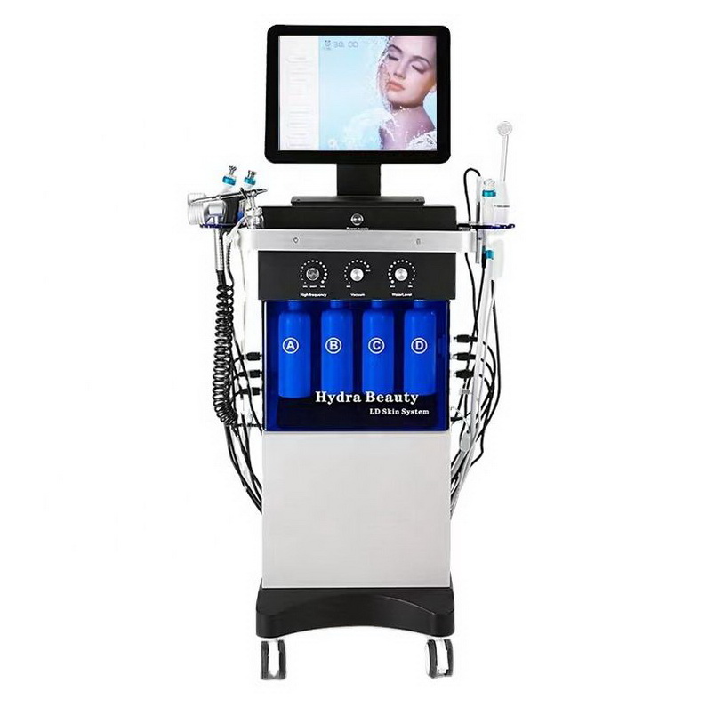 多機能14 in 1 Hydro dermabrasion Machine Hydra皮膚皮膚酸素スプレーバイオマイクロカレント真空ペンPDT LED光療法