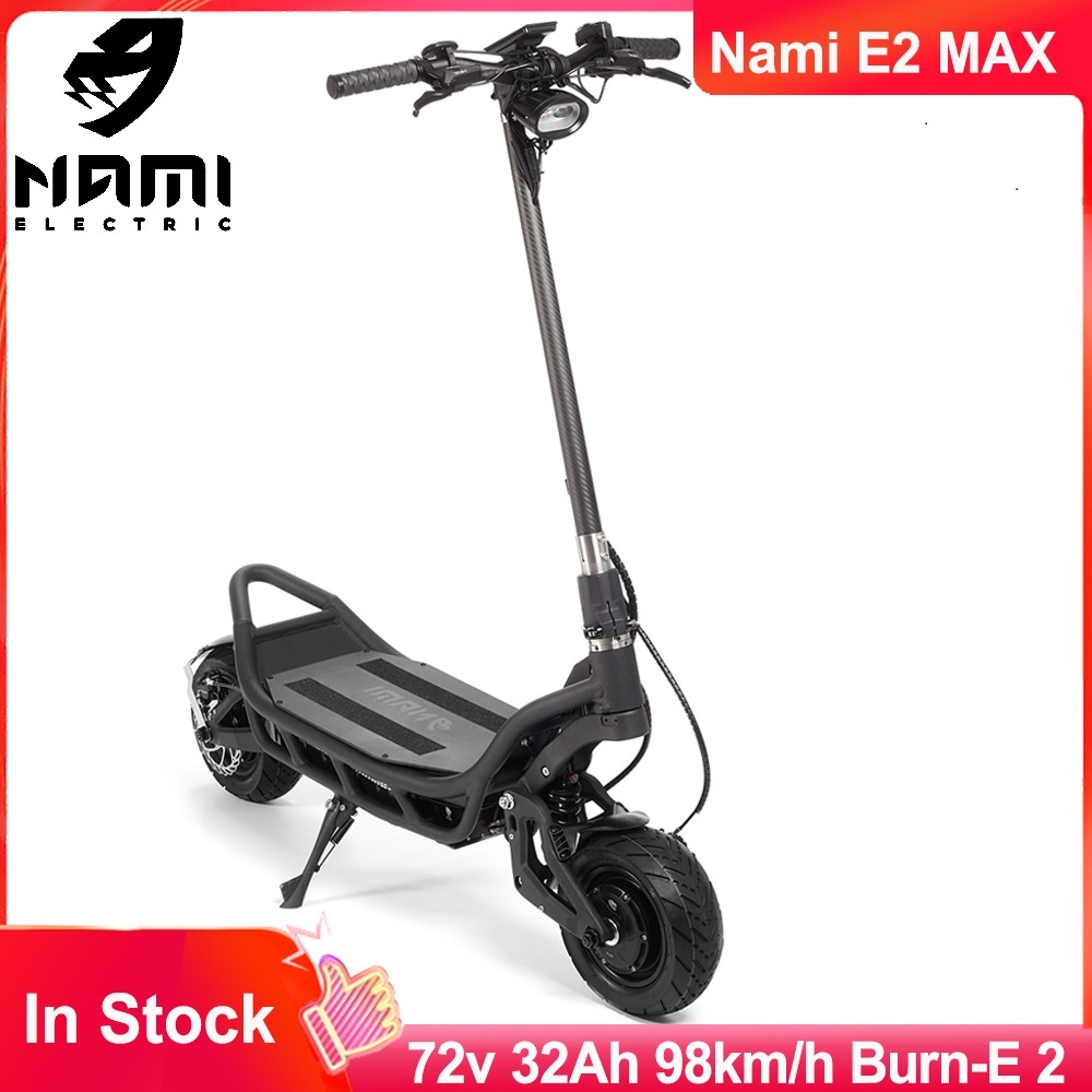 Original Nami BURN E 2 MAX Electric Scooter Dual Motor 8400W Scooter 72V 32Ah 40Ah Battery Off-Road E-Scooter Foldable Hydraulic Adjustable Suspension