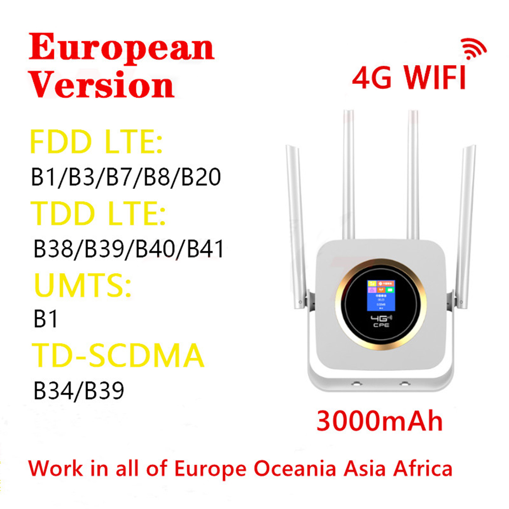 CPE903B 4G WiFi Router Portable Mobile Hotspot 150Mbps Externe antennes met Sim Card Slot Internet -verbinding voor thuis buiten