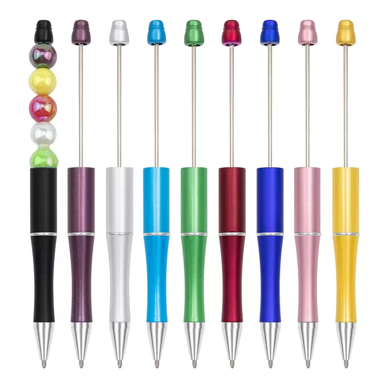 DIY Beaded Ballpoint Pens Plastic Rotary Ball Pen School Office Supplies Work Craft Writing Tool
