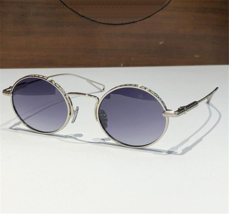 새로운 패션 디자인 라운드 선글라스 8178 절묘한 금속 프레임 빈티지 문학 스타일 하이 엔드 야외 UV400 보호 안경