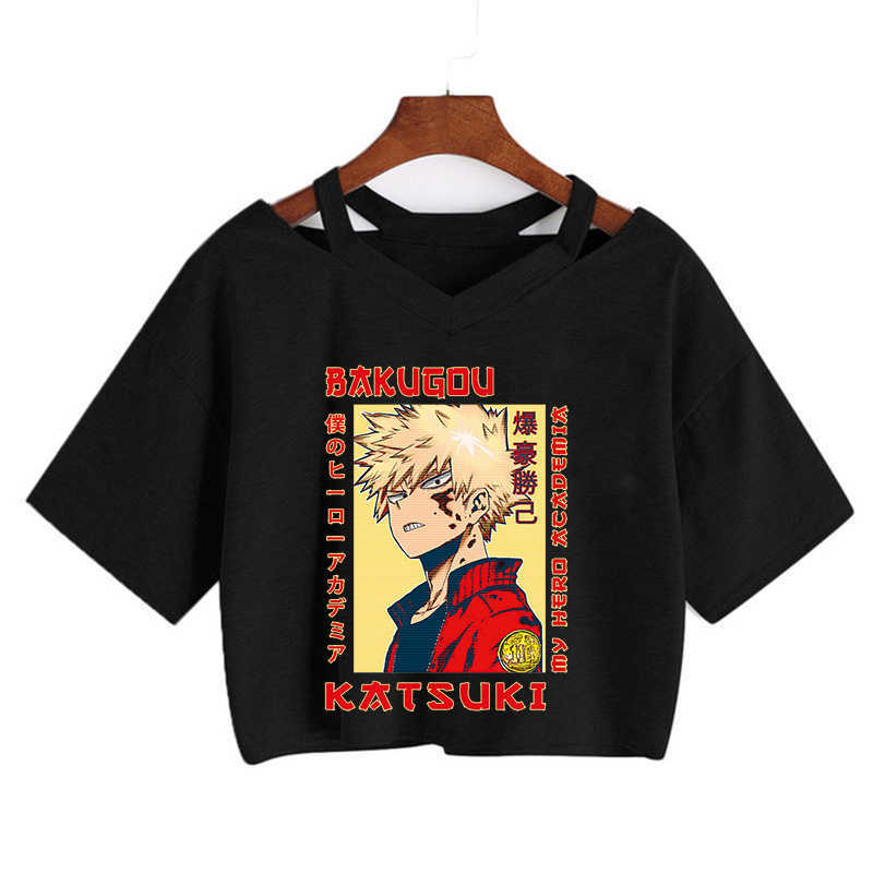 Męskie koszulki My Hero Academia Bakugou T-shirt Śliczne anime boku no bohater akademickie koszula