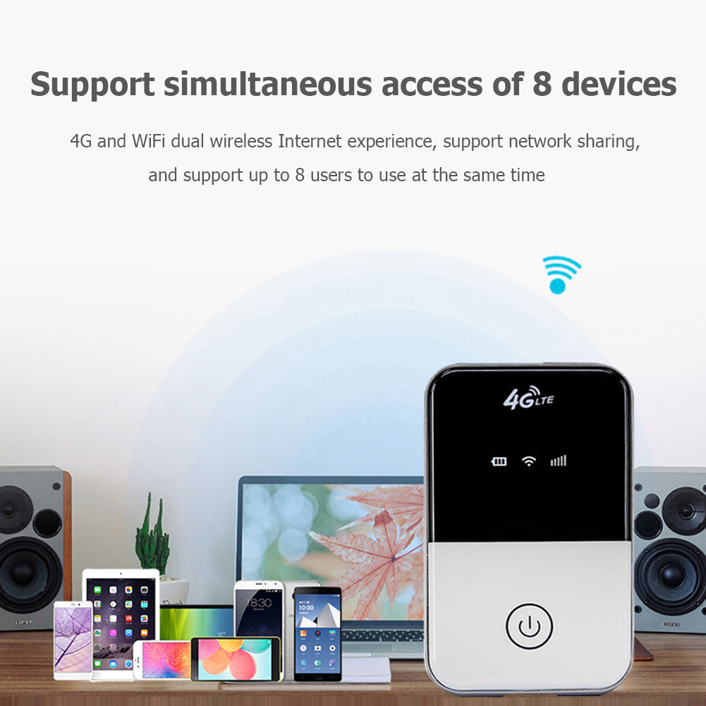 Mobile WiFi Hotspot met Sim Card Slot voor Home Outdoor Travel Business Trip WiFi Mobile Router 150 Mbps High-Speed ​​2100MAH