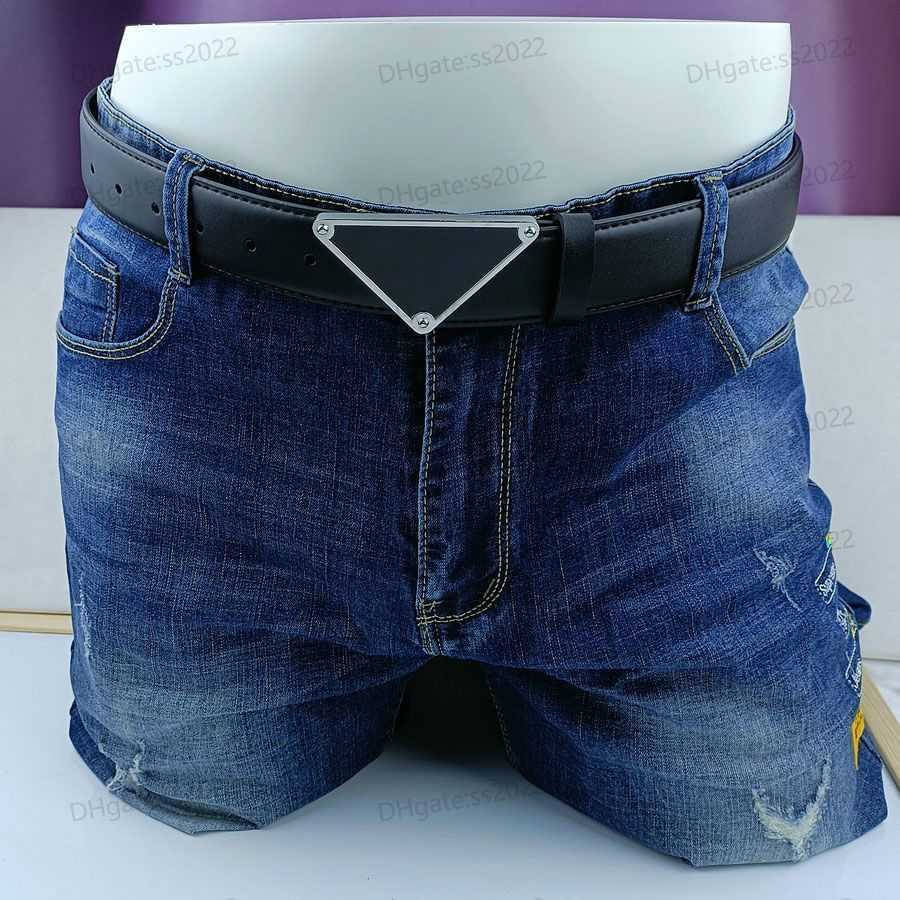 Fashion designer belt women men luxury casual letter triangular buckle belts lychee pattern Cow leather belt formal jeans dress waistband width 3.8cm