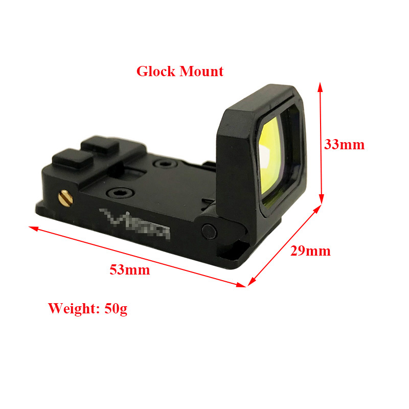 فليب التكتيكي البصر Vism Red Dot Reflex Scope التصويري القابل للطي لـ AR15 M4 Glock Mos Pistol مع جبل Picatinny 20 مم وجبل Glock