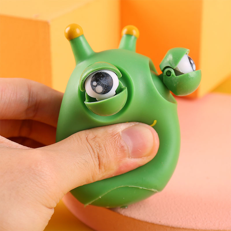 Fidget Toys Burst Squeeze Toy zielone oko gąsienica ściskająca zabawki dorosłe dzieci stres ulga