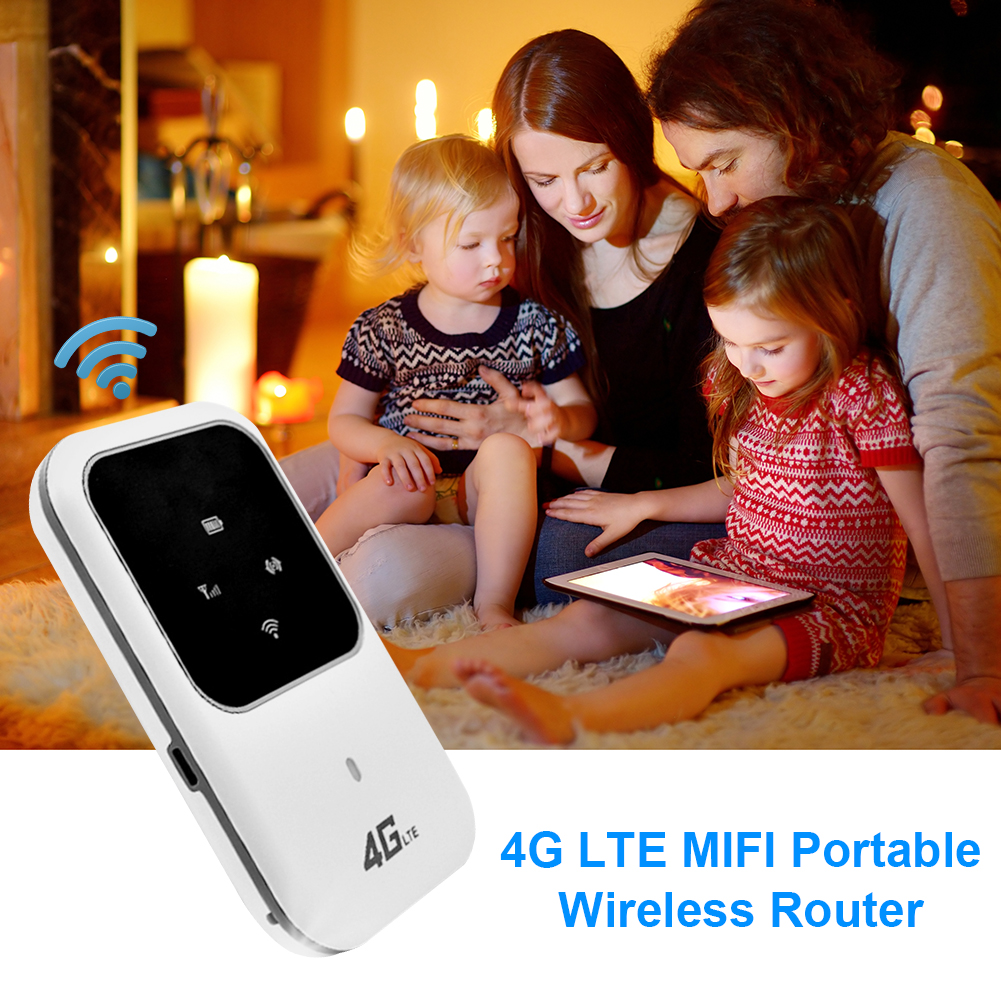 4G LTE Portable Car Mobile Broadband Pocket 2.4G Wireless Router 100 Mbps Hotspot Sim Unlocked WiFi Modem Wireless WiFi