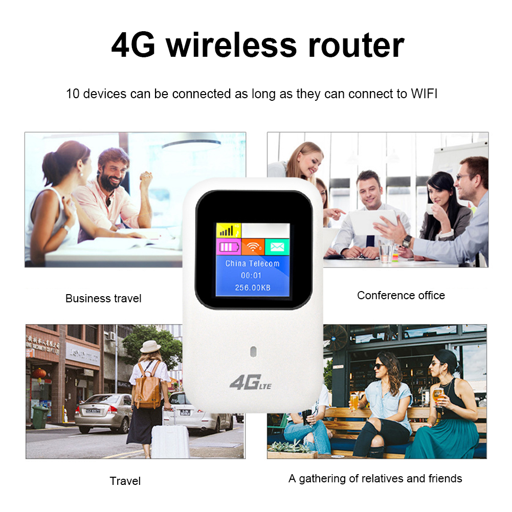 5G 4G Wireless Router 2.4GHz LTE Wireless Wifi Adapter Sim Card Slot Portable Modem 3 -kanalen voor 10 WiFi -apparaten