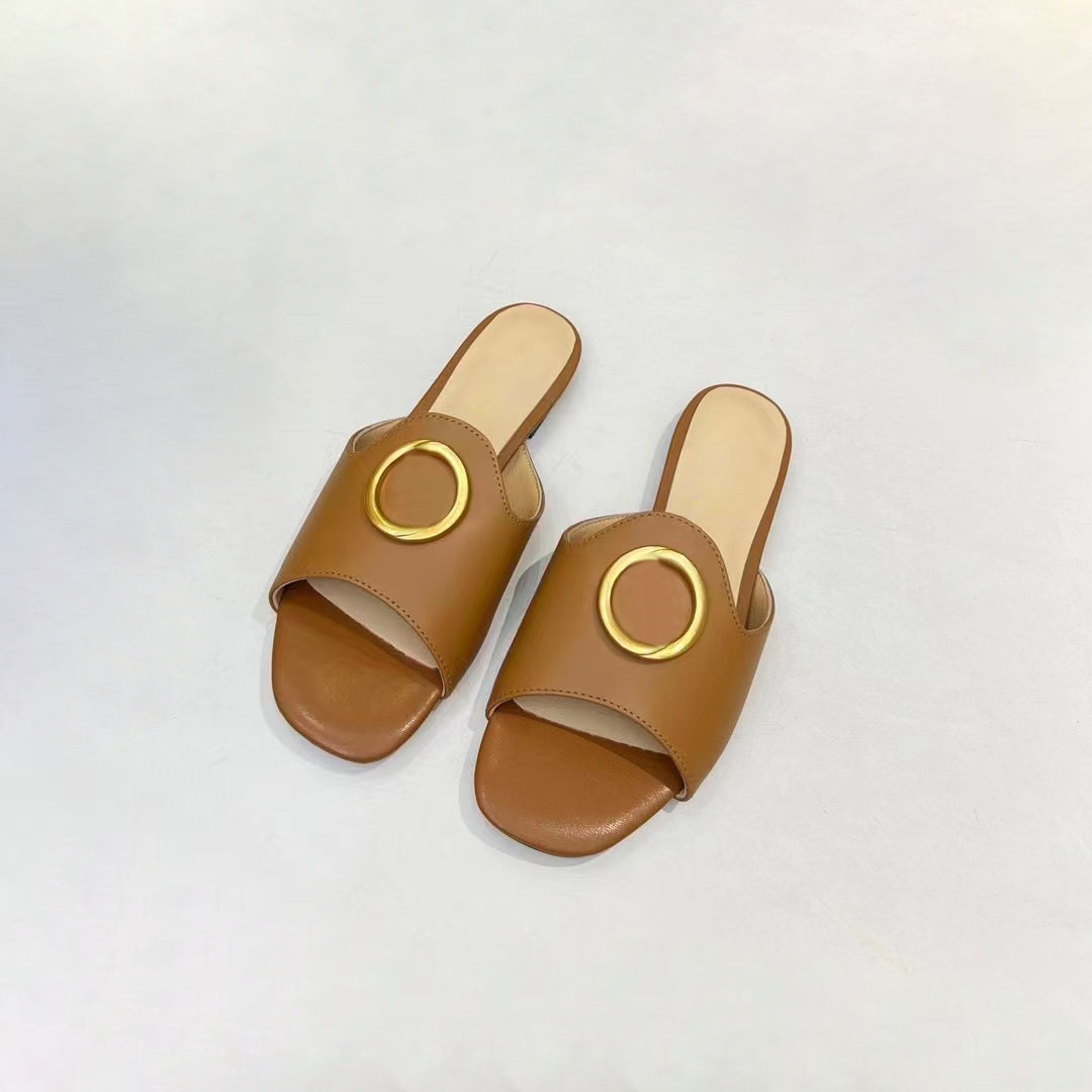 Sandals Sunset Flat Comfort Mules Padded Front Strap Slippers Fashionable Easy-to-wear Shoes Slides size 35-42