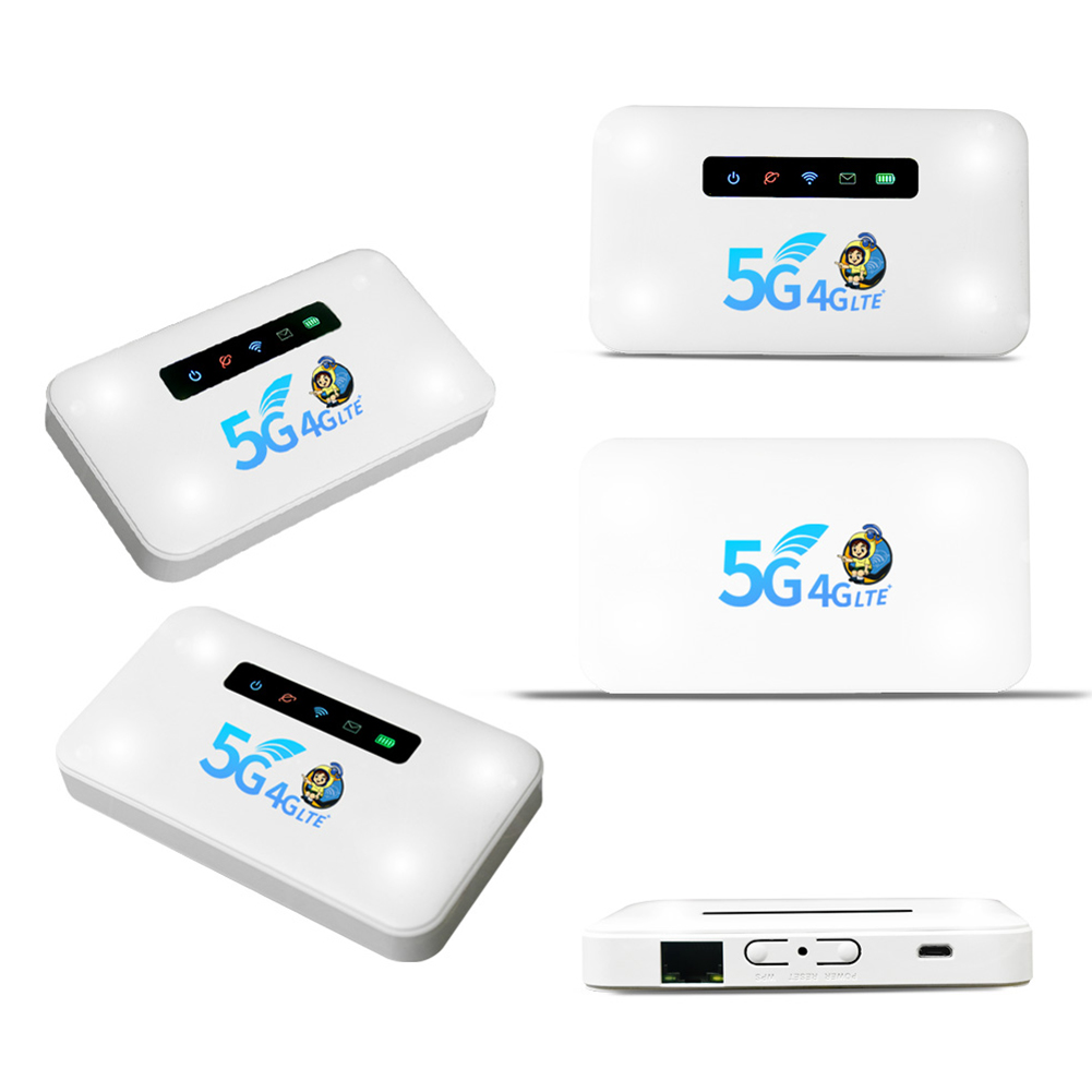 4G Pocket WiFi Router Portable 4G Wireless Router CAT4 150Mbps High Speed 2600mAh Battery with SIM Card Slot for Outdoor Travel