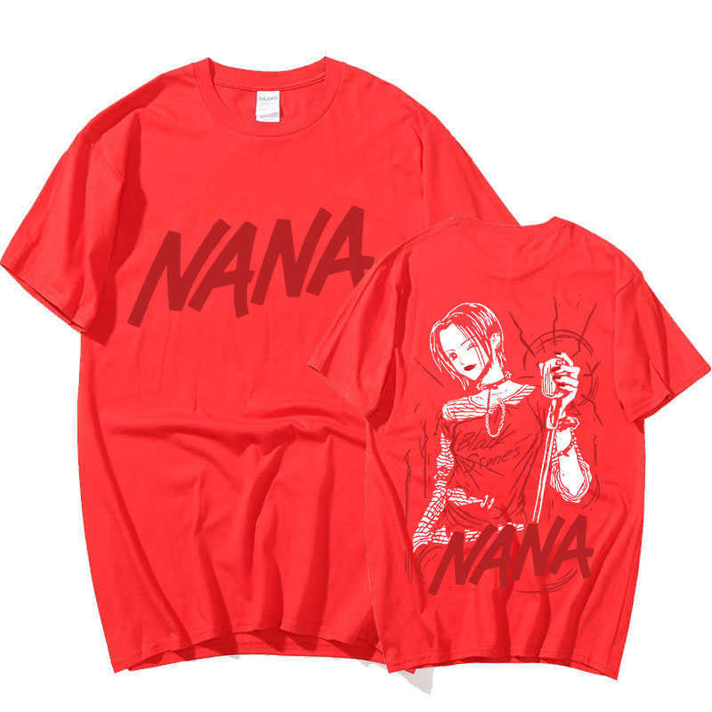 Men's T-Shirts Anime Nana Osaki Print T-shirts Men's Women's Short Sleeve Cotton Casual T-shirt Oversize Harajuku Streetwear Clothes for Teens W0322