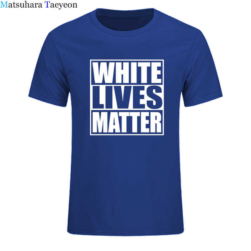 Camisetas para hombre White Lives Matter Black Lives Matter Camisetas divertidas Diseños geniales Camiseta gráfica 100% Camisas de algodón Camisetas de verano para hombres W0322