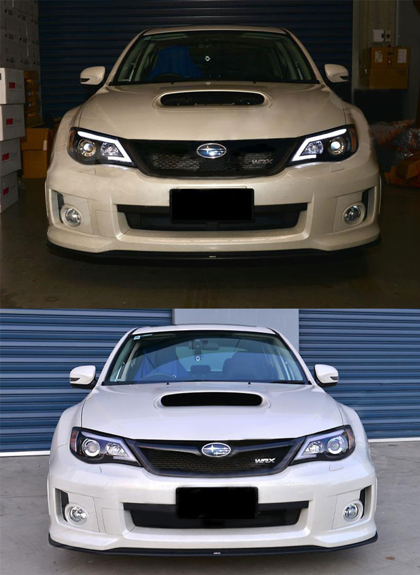 Subaru WRX 20 08-20 14ヘッドライトアセンブリハイビームレンズ昼間のランニングライトドライビングフロントランプの車のスマート電球