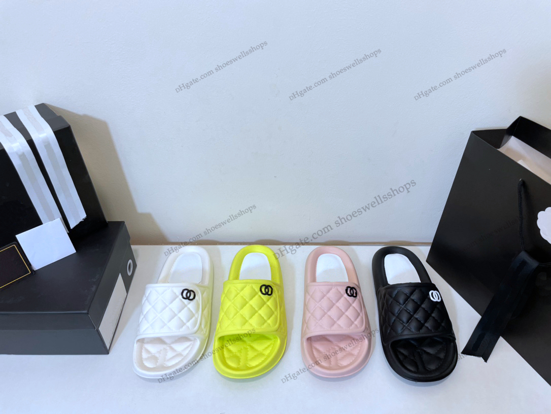 cursori scarpe firmate Pantofole da donna slide e slide designer donna Chanel Slide Scarpe in pelle vantage Womens Slides Slipper