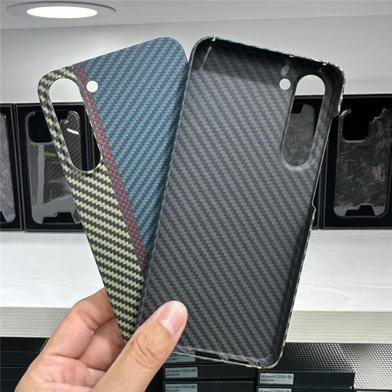 Coque mince en aramide et Fiber de carbone véritable, étui arrière blindé mat pour Samsung Galaxy S23 Ultra S23Plus S23