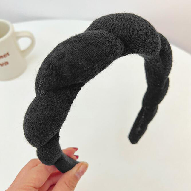 2023 New Fashion Women' Hair Accessories Wide Side Spongy Winding Headband Casual Adult Turban Hairband