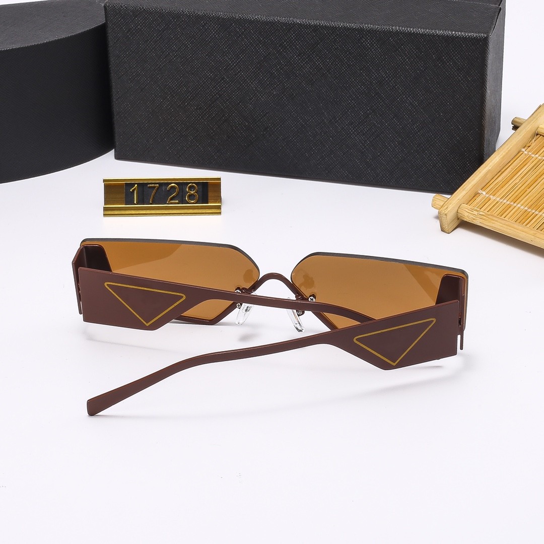 Designer-Metall-Polygon-Sonnenbrille, klassische Brille, Outdoor-Strand-Sonnenbrille für Damen und Herren, optional dreieckige Signatur, Katzenauge