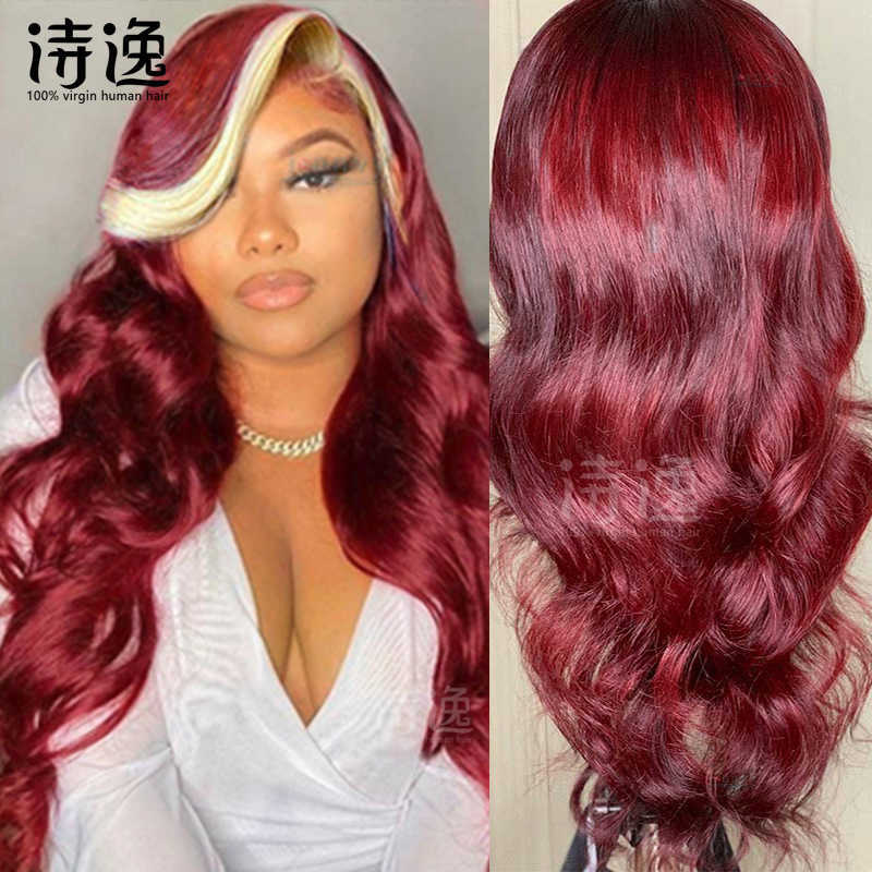 Wxw99j Two 613 13x4 BodyWave Lace Front Human Hair wigs 230323