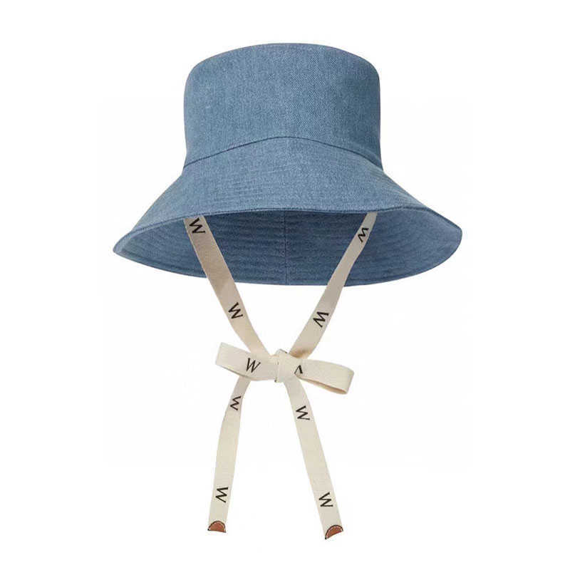 Wide Brim Hats Canvas Fabric Bucket Hat Fashion Trend Lace Up Fisherman Hat Men and Women Summer Outdoor Leisure Sunshade Hat Beach Hat YF0592 G230323