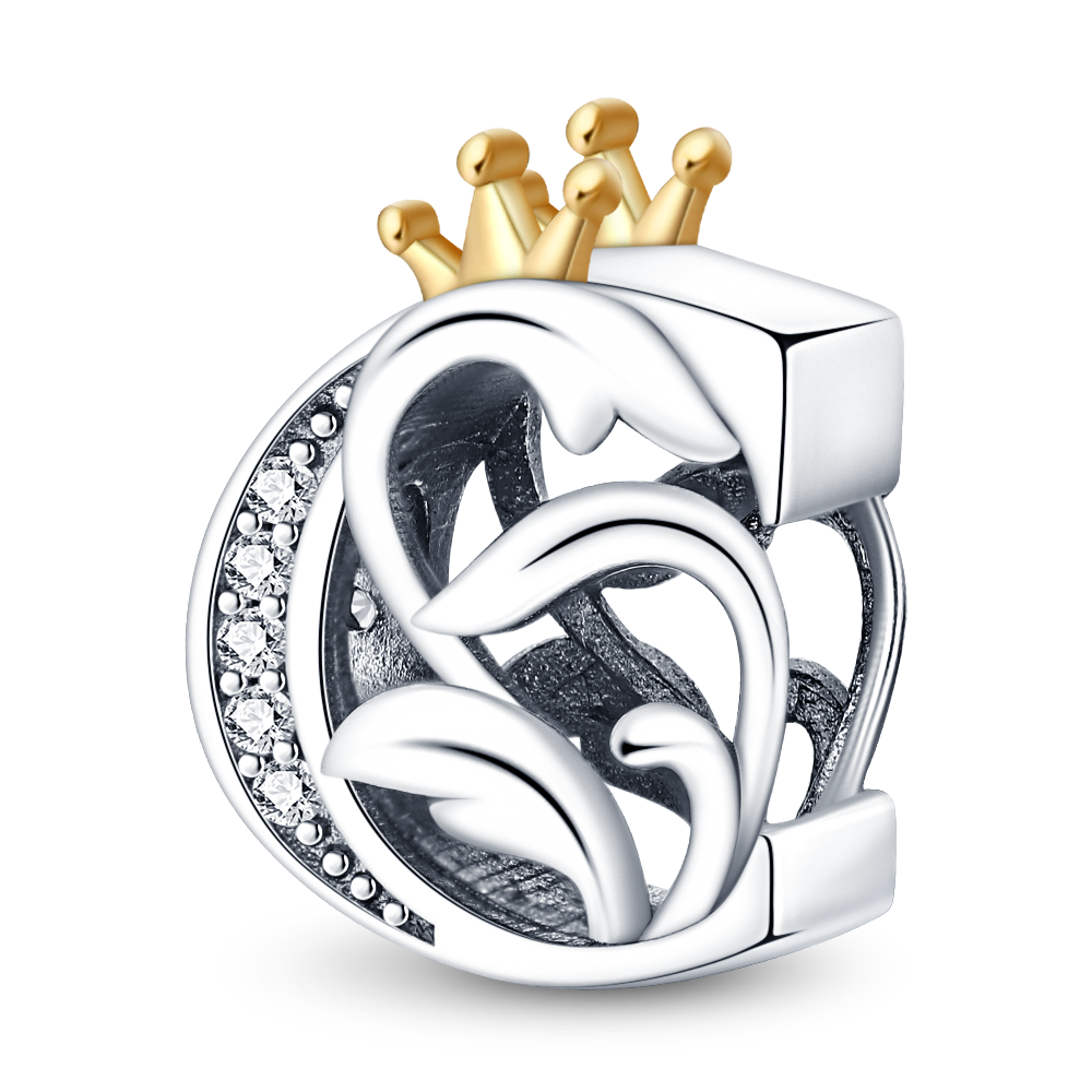 Novo popular 100 % 925 Sterling Silver Multi-Haped Letters ingles A-Z Charm Beds Adequado para Jóias Femininas de Bracelete Original da Pandora