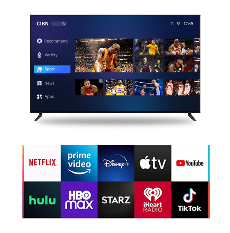 32 inç ki LCD 43 50 55 65 inç Akıllı Android TV Televizyonu 4K UHD LED