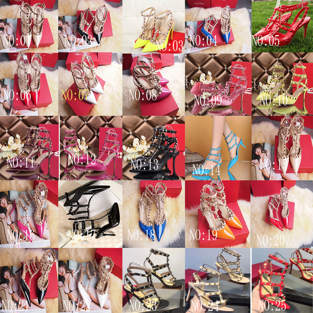 Designer Sandals Women's High Heels Style Shoes European Fashion Luxury Importerad äkta läderkvinna har tagg kvinnliga tofflor gummi