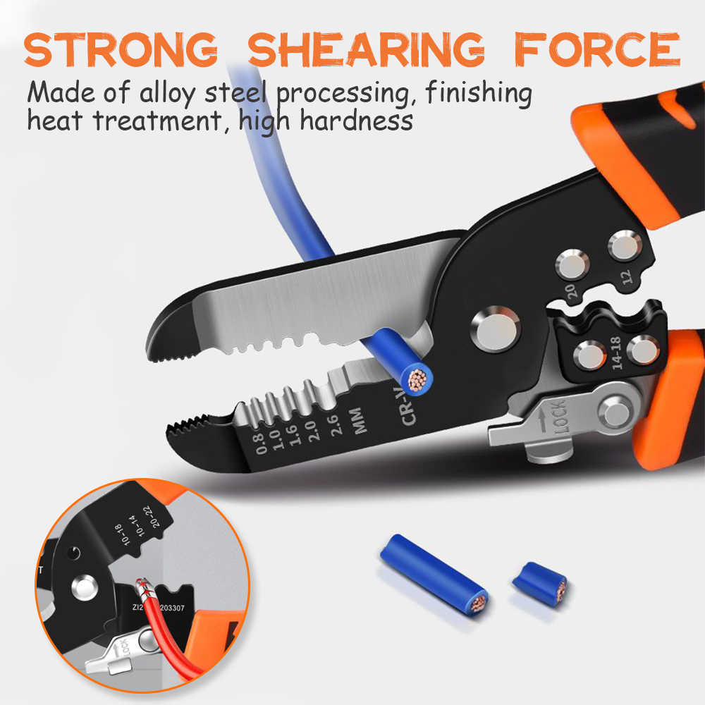 in Wire Pliers Stripper Multifunctional Electrician Peeling Household Network Cable Wire Stripper Puller Stripper Tools