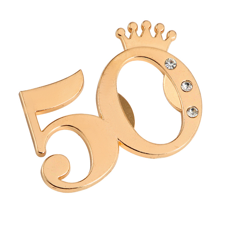 Wedding Anniversary Party Present Gold Imperial Crown Digital 50 Bottle Opener in Gift Box Chrome 50th Beer Openers Dh999