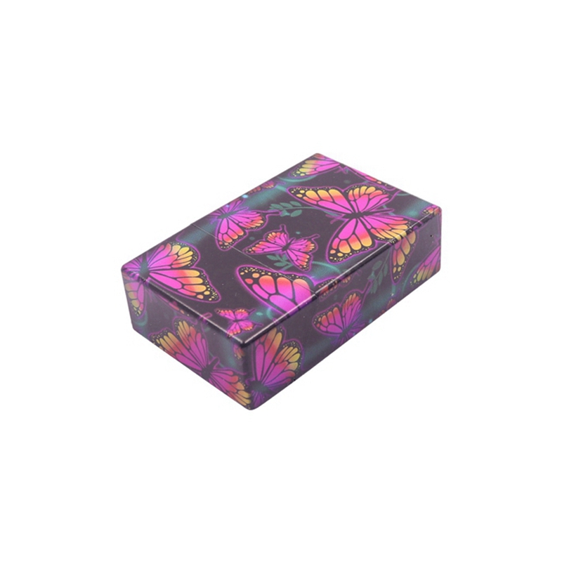 Latest Colorful Butterfly Pattern Plastic Cigarette Case Storage Stash Box Container Protective Shell Portable Herb Tobacco Cigarette Smoking Holder Tool