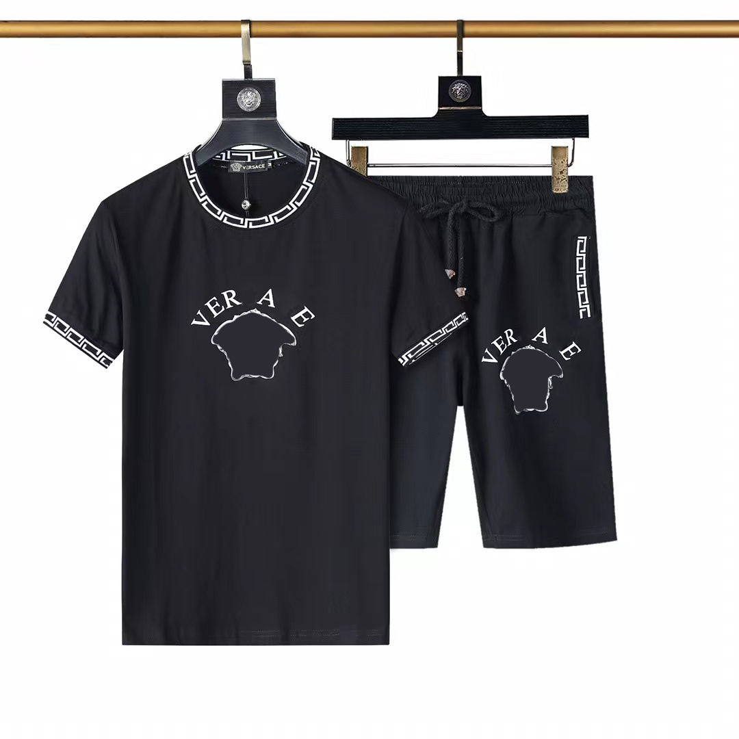 Erkek Trailsuits Sportswear Set Erkekler Tasarımcı Kısa Kollu Yuvarlak Boyun Sıradan Moda Pamuk Marka Seti İlkbahar ve Yaz Erkekler M-3XL