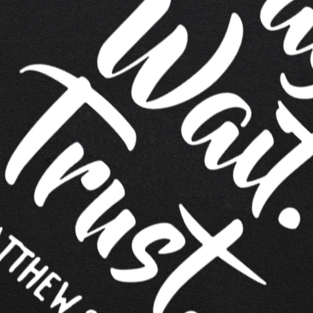 T-shirt da uomo Funny Pray Wait Trust T-shirt Graphic Cotton Streetwear Manica corta O-Collo Harajuku Hip Hop Christian God Religion T-shirt Uomo W0322