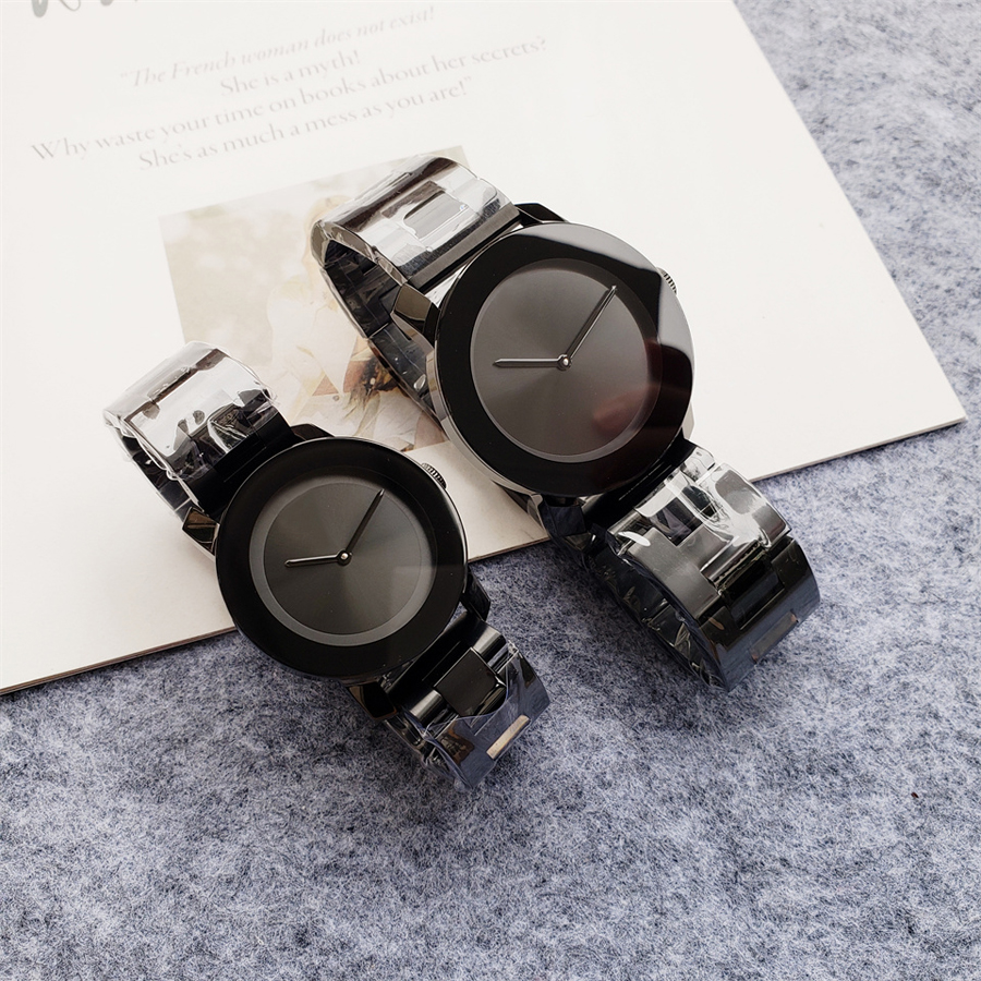 Fashion Full Brand Wrist Watches Man Woman Couple's Lover's Stainless Steel Metal Band Luxury AAA Clock MV12