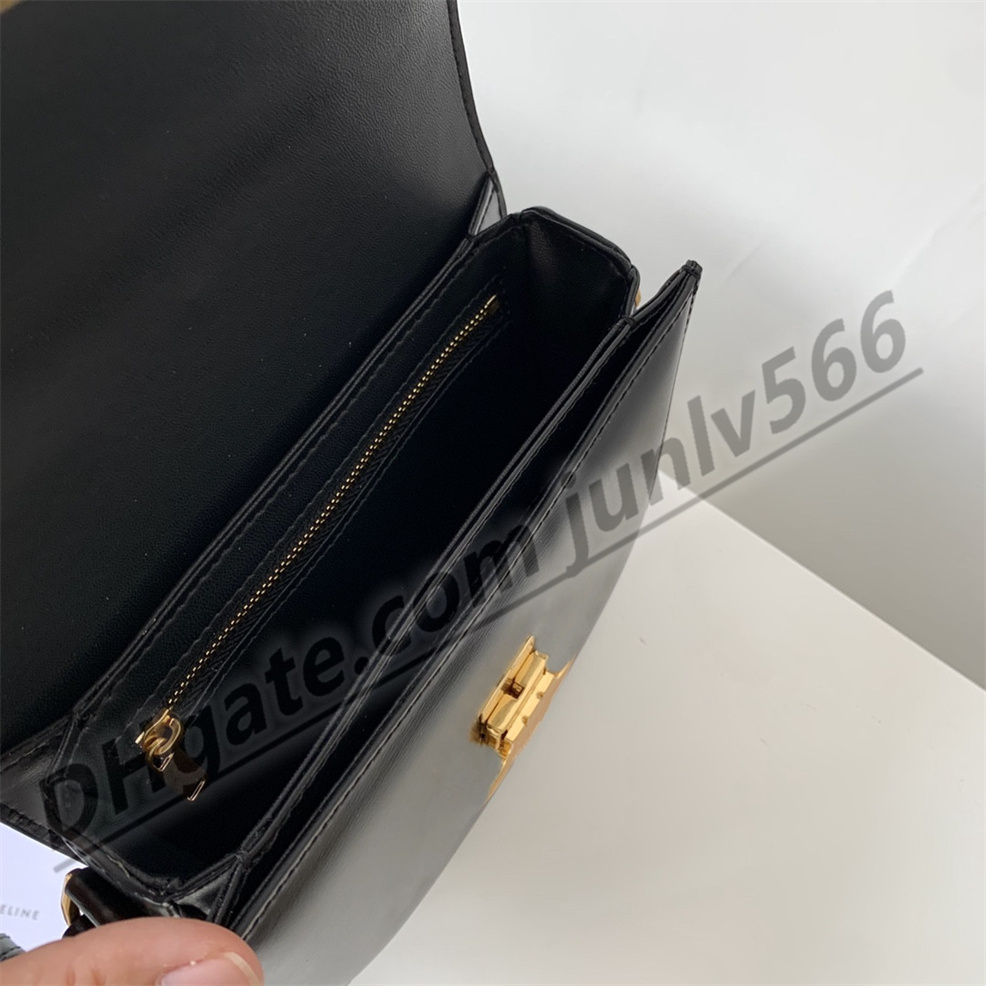 Designer tassen echte lederen tas dames dameskruistas luxe handtas ontwerper modekanaal gewoon patroon metalen slot plat pocket portemonnee schoudertas