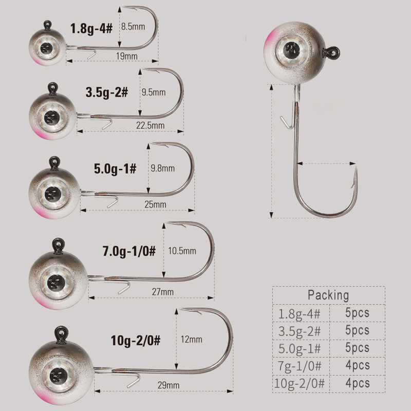 Ganchos de pesca olhos grandes olhos de gabarito