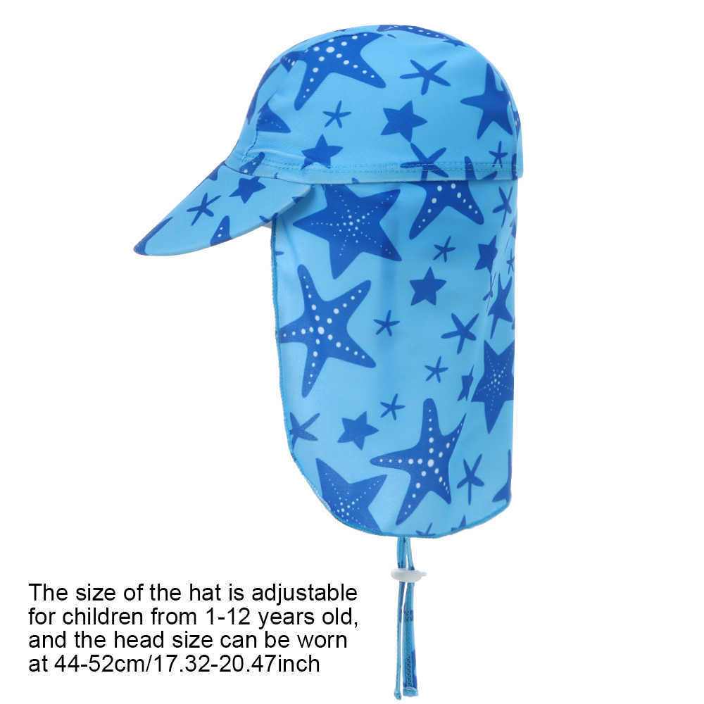 Czapki czapki Dzieci letnie wiadro czapki regulowane szerokie brzegi ochronę UV Ochrona Outdoor Beach Sunshreen Sun Hat Boy Girl Flap Cap