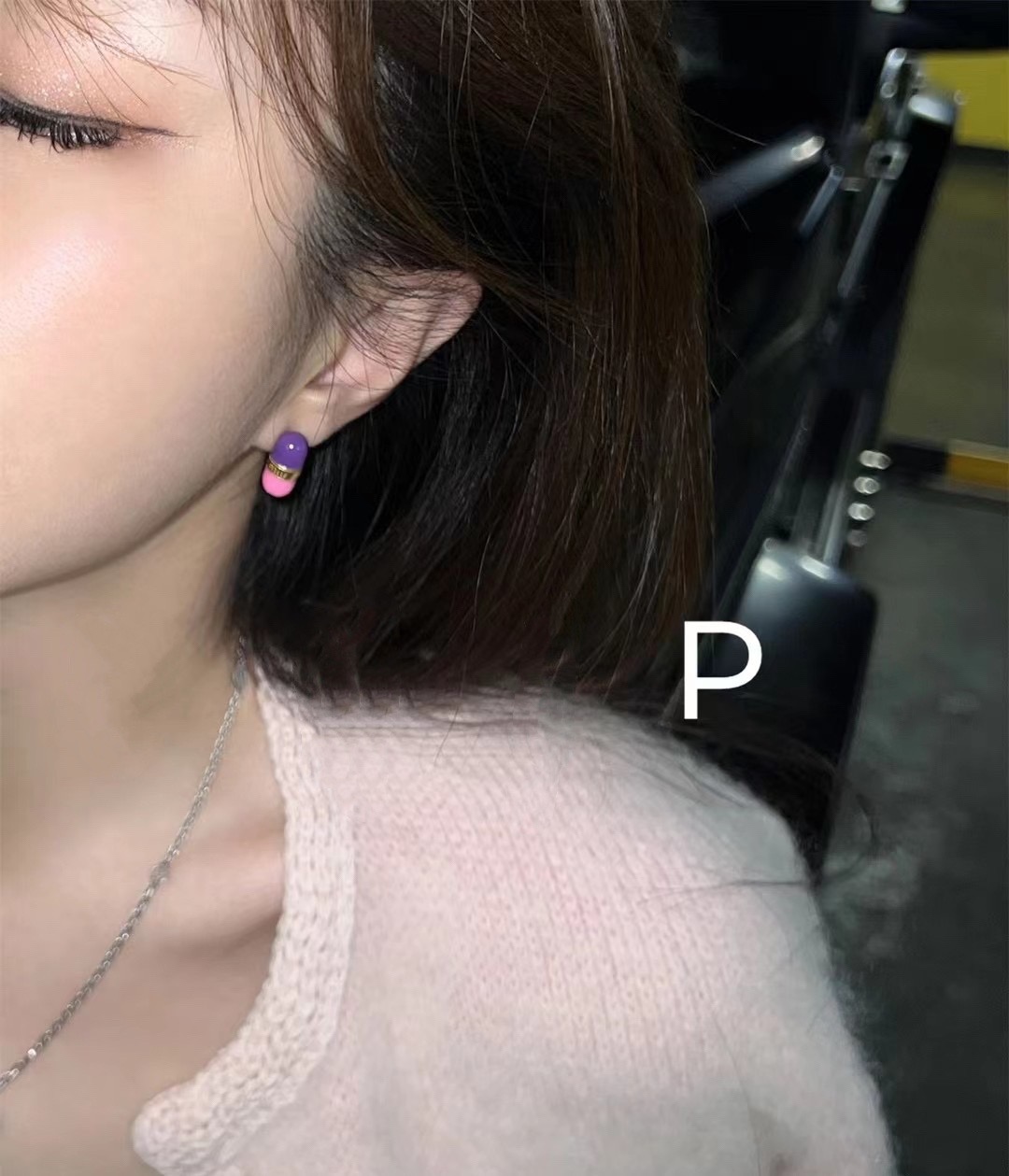 Fashion Brand M Letter Designer Stud Fashion capsule Gold earrings purple pink blue white For women Valentine's Day Party jewelry gift