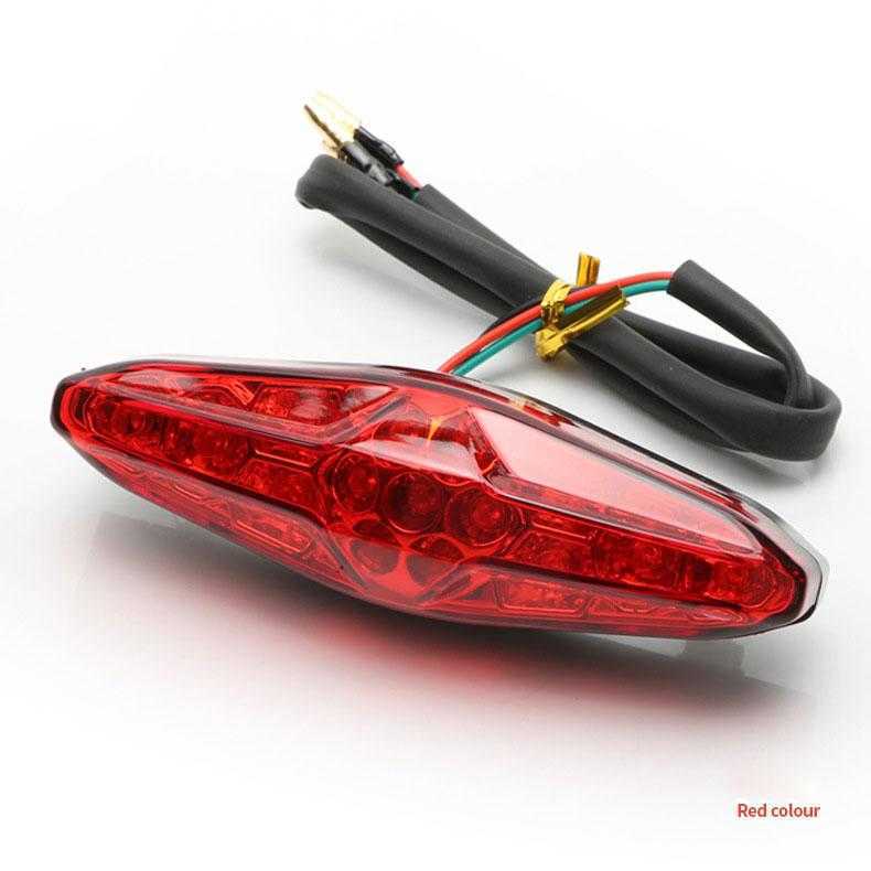 Universal Motorcycle Tail Lights Rear Braking Lamp Led 12v Warning Taillight Running Lights Modified Accessories