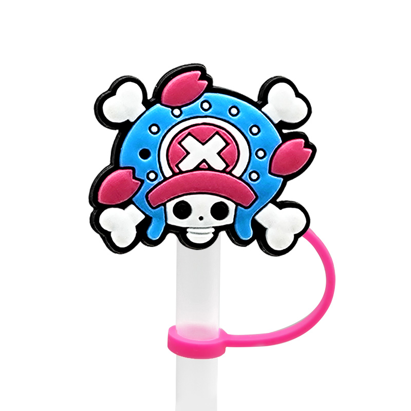 Japanse strip cartoon rietje topper siliconen accessoires cover charms herbruikbare spatwaterdichte drinkstof plug decoratief DIY je eigen 8mm rietje